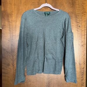 Ralph Lauren Heather Gray Cotton Top